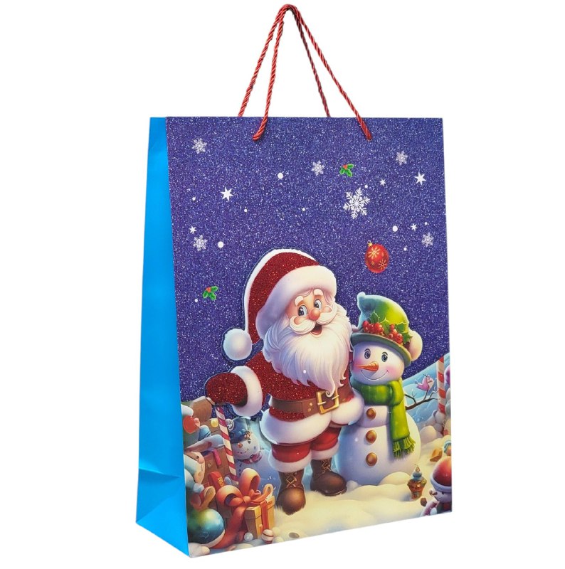 BOLSA DE REGALO NAVIDEÑA GRANDE 30X40X12CM