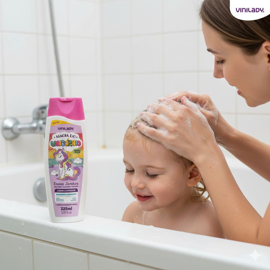 ACONDICIONADOR PARA NIÑOS HIDRATANTE Y RELAJANTE MAGIA DE UNICORNIO VINILADY 325ML