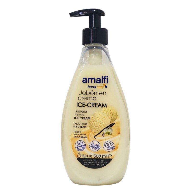 JABON DE MANOS CON AROMA A VAINILLA SUAVIZANTE AMALFI 500ML