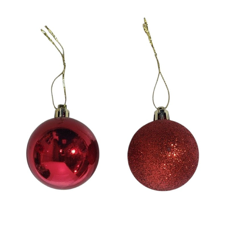 DECORACION ADORNO NAVIDEÑO PAQUETE DE 20 BOLAS DECORATIVAS, 5CM IDEALES PARA DARLE UN TOQUE UNICO A TU ARBOL DE NAVIDAD