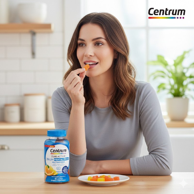 VITAMINAS EN GOMITAS DE ACCION DOBLE PARA LA MENTE CENTRUM 90UND