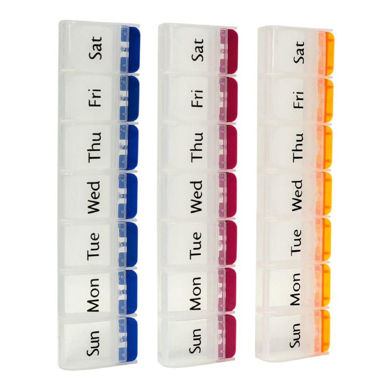 ORGANIZADOR DE PASTILLAS SEMANAL COMPACTO Y LIGERO STAY BEAUTIFUL 5.2X22CM