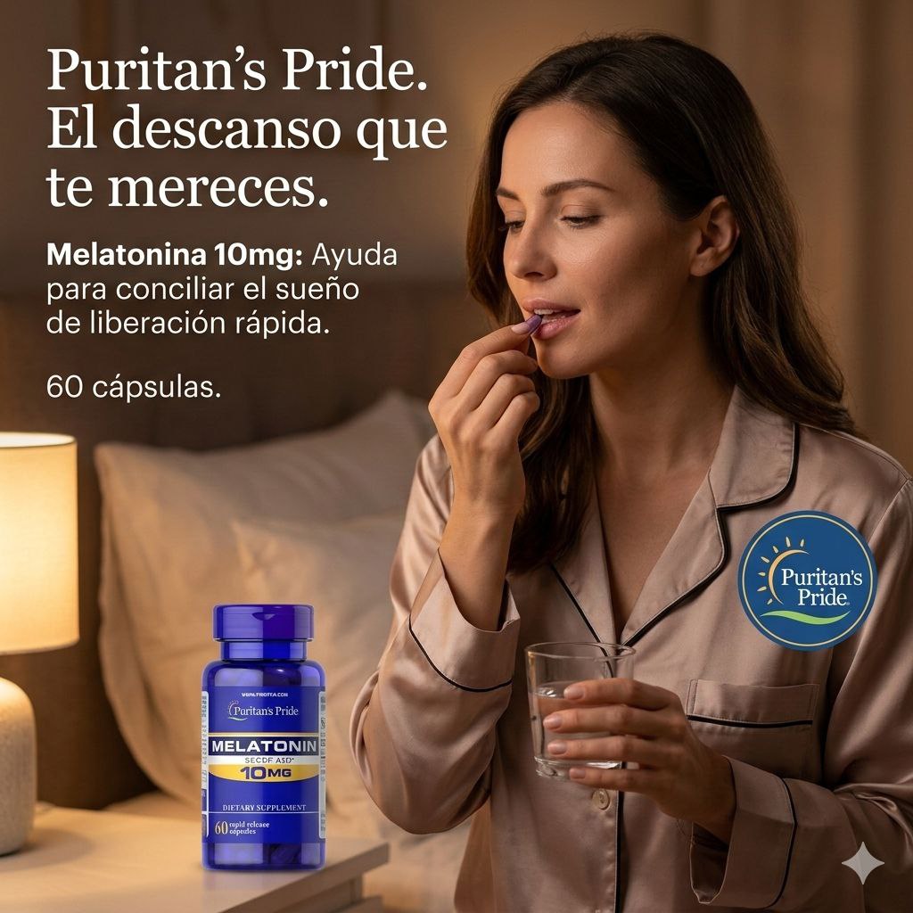 CAPSULAS DE MELATONINA PARA DORMIR 60UND PURITANS PRIDE
