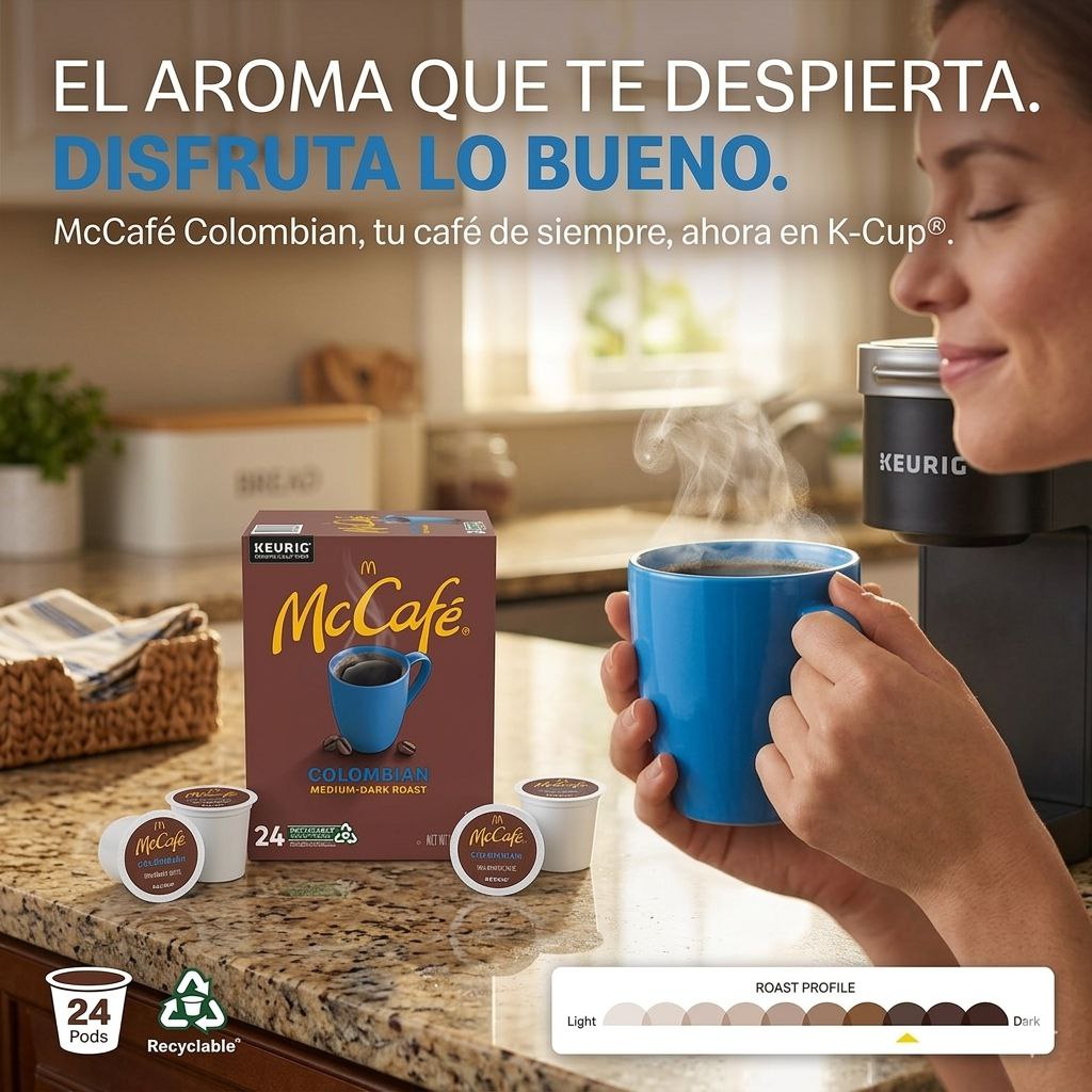 CAPSULAS DE CAFE MEDIO-OSCURO COLOMBIANO PREMIUM 100% ARABICA 24UND MCCAFE