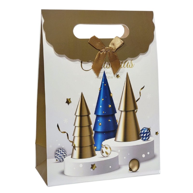 BOLSA DE REGALO NAVIDEÑA MEDIANO 27X19CM