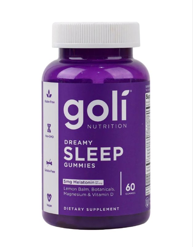 VITAMINAS EN GOMITAS PARA DORMIR DE GOLI, CON BALSAMO DE LIMON Y VITAMINA D, 10MG DE MELATONINA POR PORCION GOLI NUTRITION 60UND
