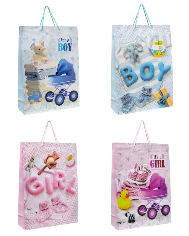 BOLSA DE REGALO BABY SHOWER GRANDE 32X11X44CM