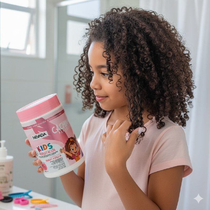 TRATAMIENTO PARA EL CABELLO 3 EN 1 PARA NIÑOS HIDRATANTE PARA PELO ONDULADO RIZADO NEVADA KIDS 1KG