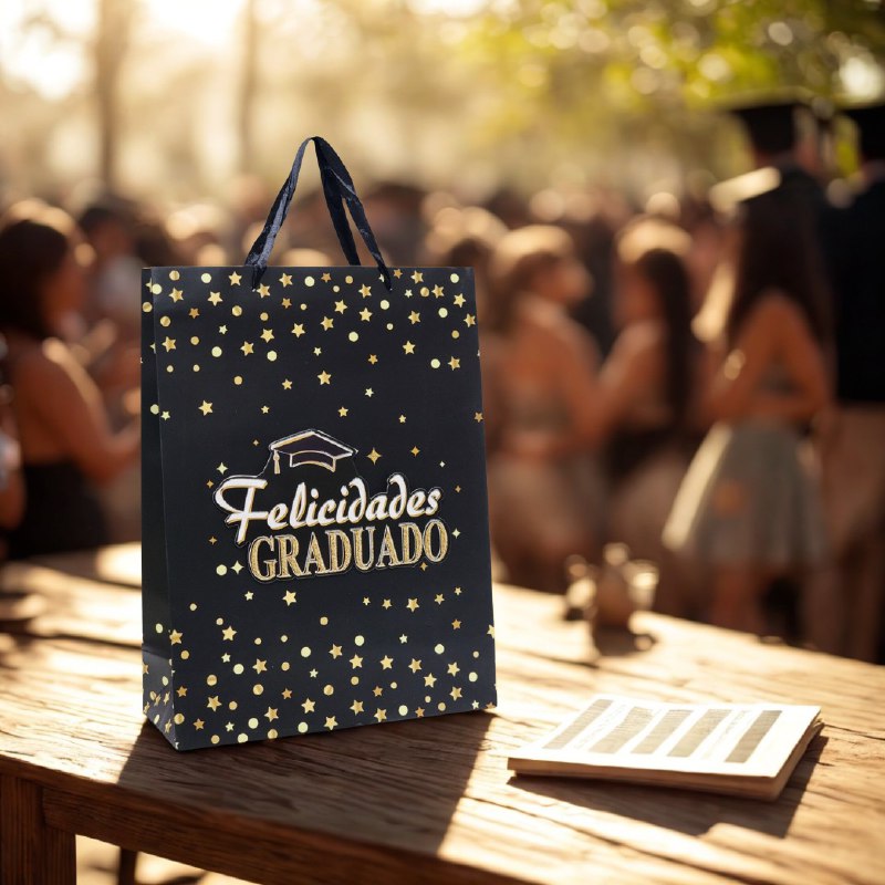 BOLSA DE REGALO DE GRADUACION GRANDE 30X40X12CM