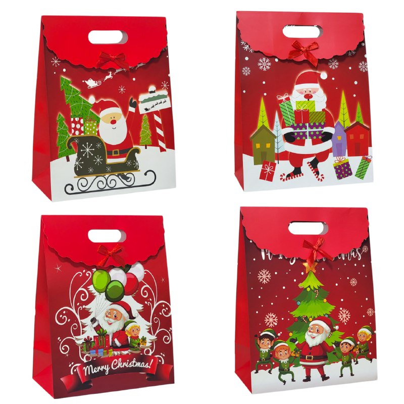 BOLSA DE REGALO NAVIDEÑA EXTRA GRANDE 37X28CM