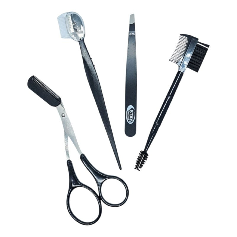 NAVAJA PARA CEJAS EN SET DE 4 PIEZAS PARA HOMBRES Y MUJERES STAY BEAUTIFUL