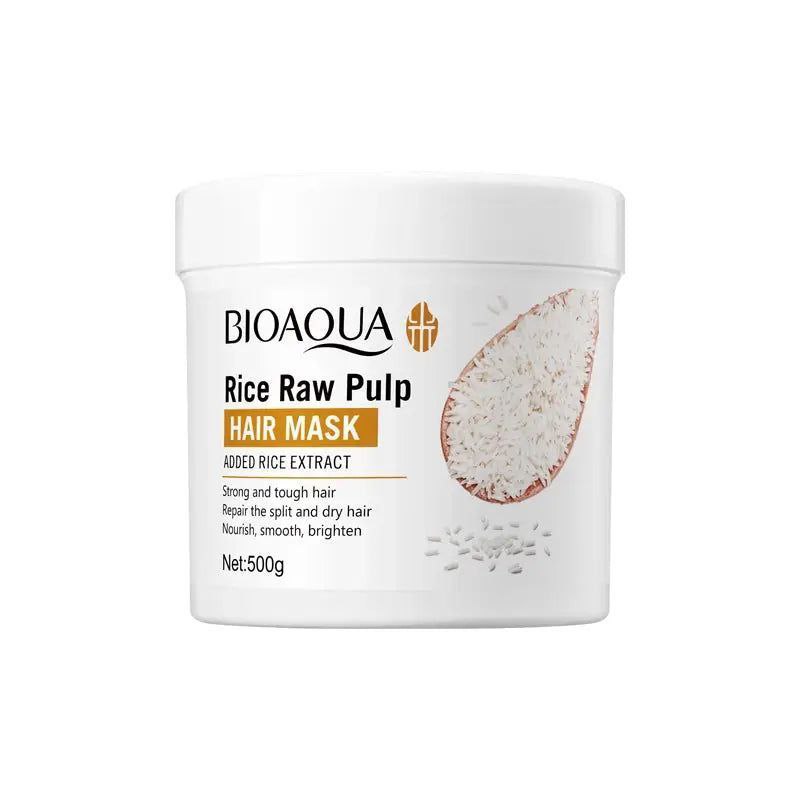 MASCARILLA PARA EL CABELLO CON EXTRACTO DE PULPA CRUDA DE ARROZ BIOAQUA 500G