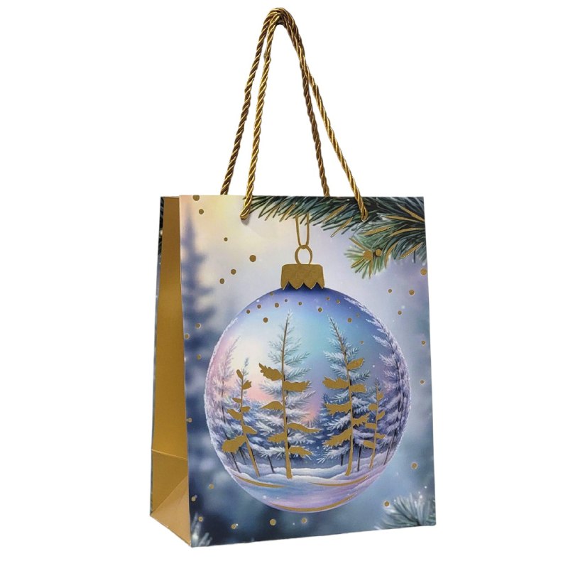 BOLSA DE REGALO NAVIDEÑA PAQUEÑA 18X23X10CM