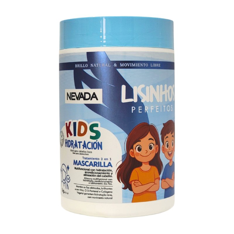 TRATAMIENTO PARA EL CABELLO 3 EN 1 PARA NIÑOS HIDRATANTE PARA PELO LISO NEVADA KIDS 1KG