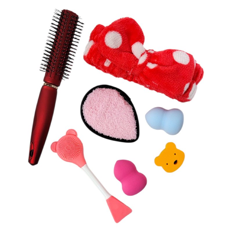 SET DE CUIDADO FACIAL Y APLICACION DE COSMETICOS 7PCS KISS LOVELY