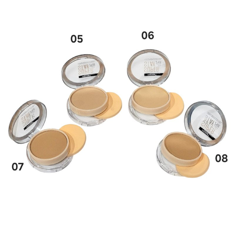 BASE DE MAQUILLAJE EN POLVO HIBRIDA DUPE DE MAYBELLINE, ASPECTO MATE DE LARGA DURACION MINISTAR 8G