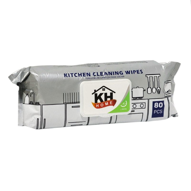 LIMPIADOR TOALLIAS DE LIMPIEZA PARA COCINA QUE ELIMINAN GRASA Y SUCIEDAD CON AROMA A LIMON KITCHEN 80UND
