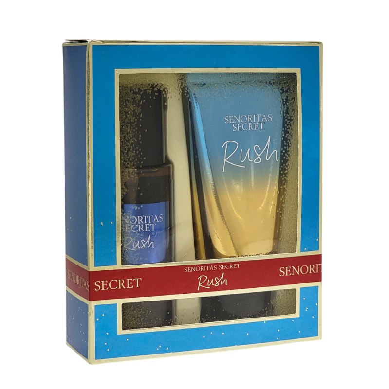 SET SENORITAS SECRET RUSH SPLASH 75ML, BODY LOTION 75ML (M) (AROMA SIMILAR VS RUSH)