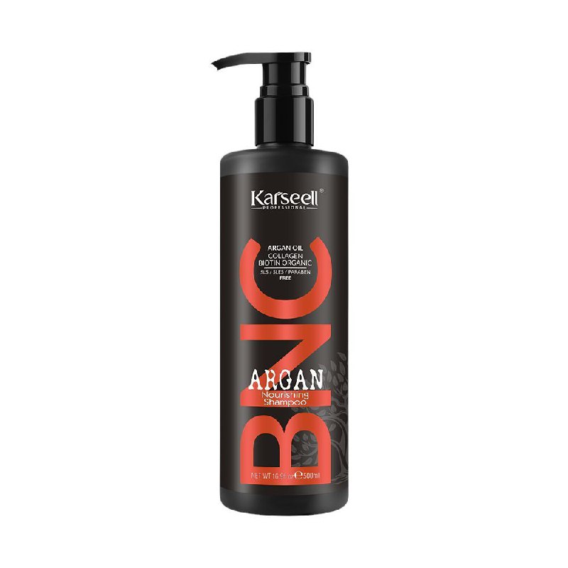 SHAMPOO PARA EL CABELLO 500ML NUTRITIVO DE ARGAN, LIMPIEZA SUAVE Y APOYA NUTRIENTES ESENCIALES KARSEELL BNC 500ML