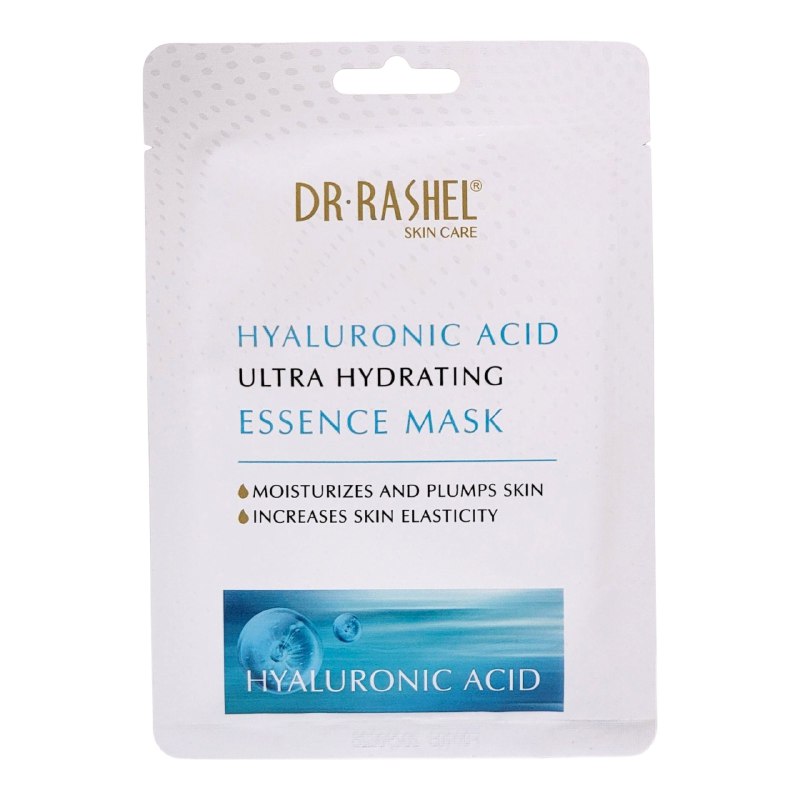 MASCARILLA FACIAL DE ACIDO HIALURONICO DE HIDRATACION INTENSIVA 25GX10UND, PARA PIELES SECAS Y CANSADAS, RESTAURA LA LUMINOSIDAD NATURAL Y PROPORCIONA NUTRICION PROFUNDA DEJANDOLA SUAVE Y RADIANTE DR RASHEL
