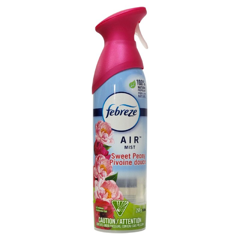 AMBIENTADOR AROMATIZANTE EN SPRAY DE DULCE PEONIA FEBREZE 250G