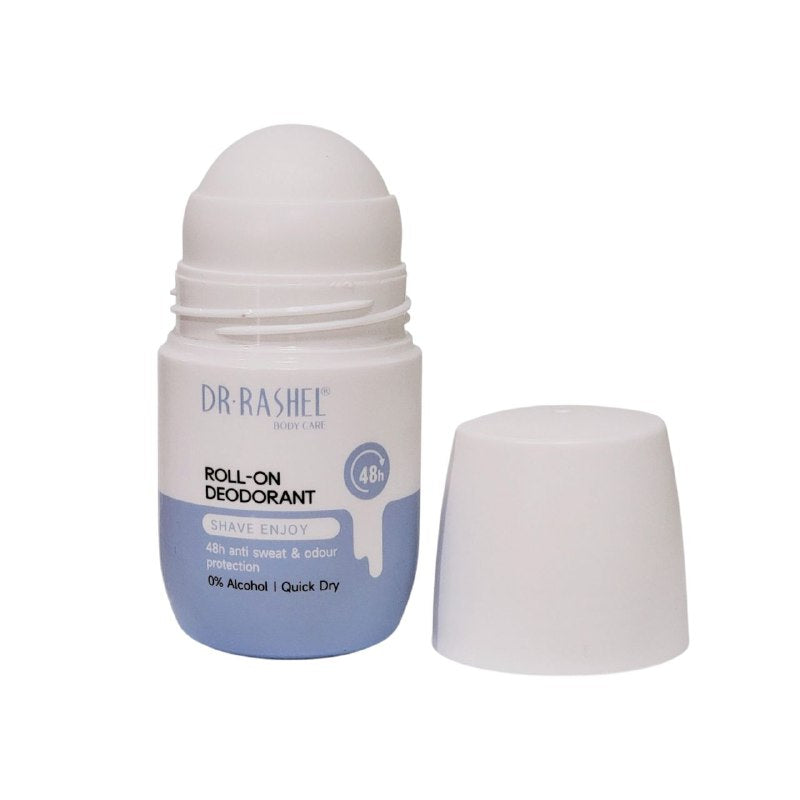 DESODORANTE ROLL ON, PARA USO DIARIO DE LAS AXILAS DESPUES DEL AFEITADO, REPARA LA BARRERA CUTANEA, PIEL MAS SUAVE Y ASPECTO SALUDABLE DR RASHEL 50ML