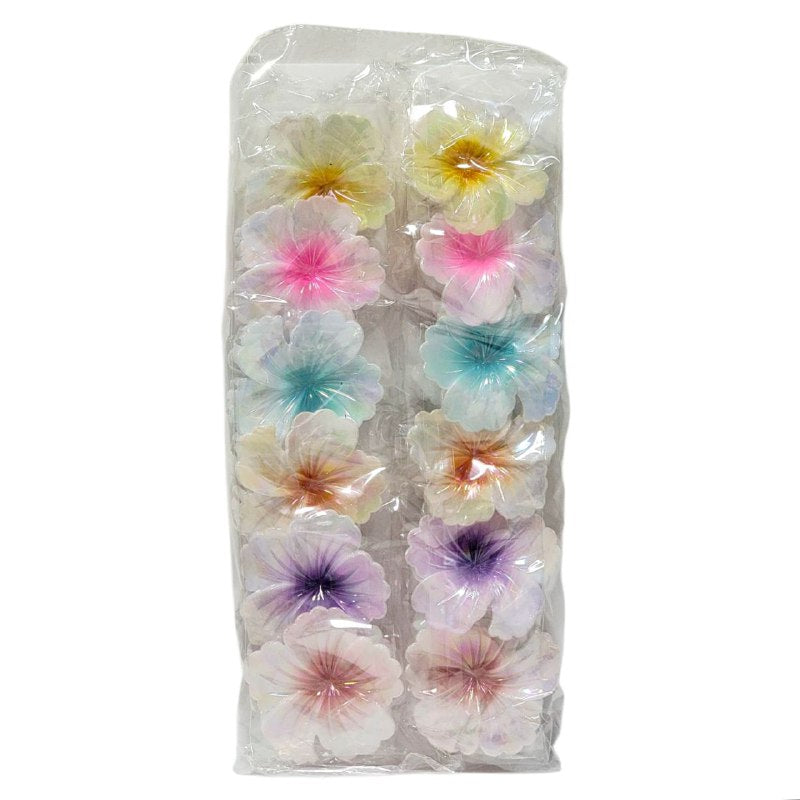 GANCHO PARA EL CABELLO DE PINZA DE FLOR HAWAIANA, PINZAS DE SUJECION FUERTE, ACCESORIO PARA EL CABELLO 8CM, PAQUETE 12UND