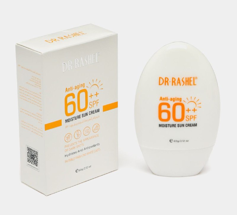 PROTECTOR SOLAR EN CREMA ANTIEDAD E HIDRATANTE SPF60, ANTIOXIDANTE, PROTEGE LA PIEL DE RAYOS UV DR RASHEL 60G
