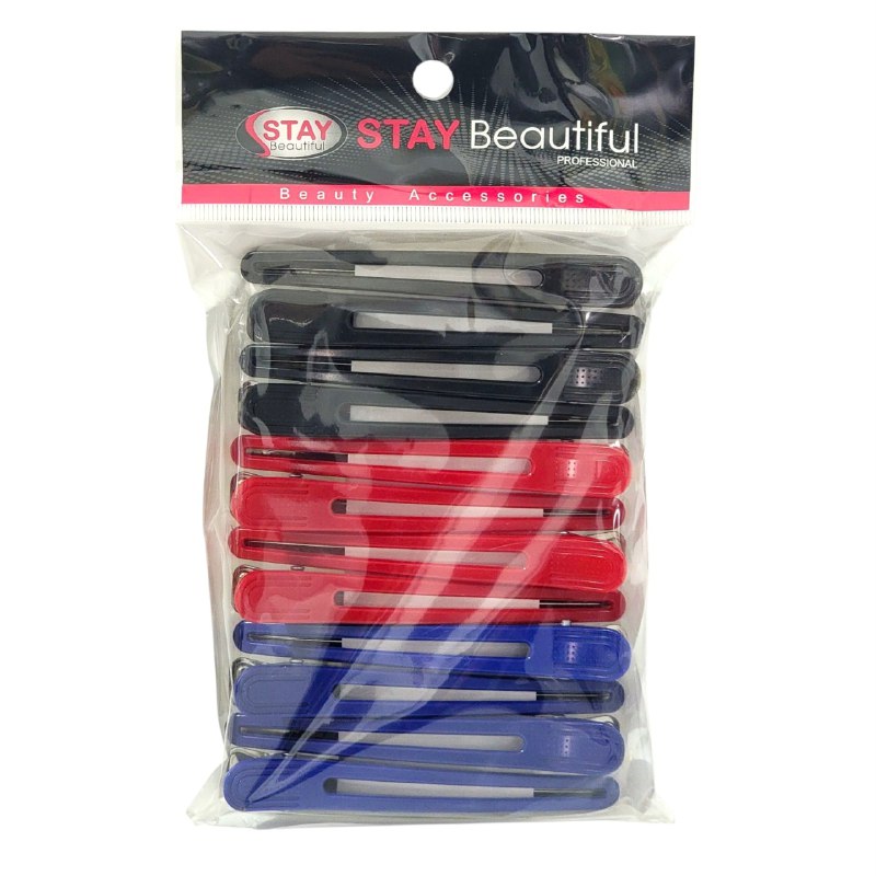 GANCHO PARA EL CABELLO PINZAS DE METAL STAY BEAUTIFUL 12UND 10CM