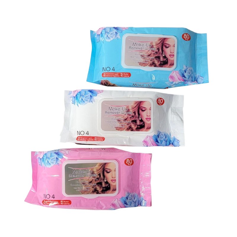 TOALLITAS DESMAQUILLANTES LIMPIADORAS FACIALES SIN ALCOHOL 80UND