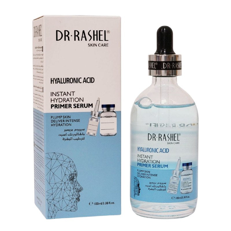 SUERO FACIAL DE ACIDO HIALURONICO, PREBASE DE HIDRATACION INSTANTANEA QUE RELLENA LA PIEL Y DA HIDRATACION INTENSA, DEJA LA PIEL SAUVE E ILUMINADA DR RASHEL 100ML