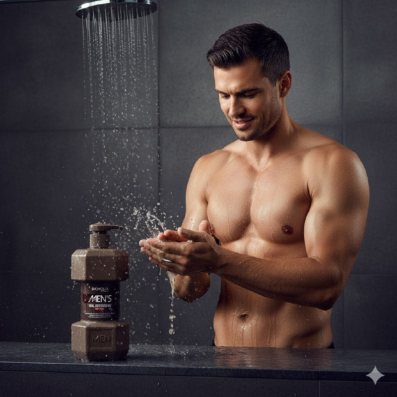 GEL DE DUCHA REFRESCANTE PARA HOMBRE CON ESPUMA DENSA Y FRAGANCIA MARINA EXCLUSIVA BIOAQUA 500ML