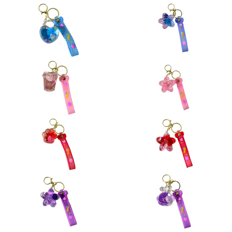 LLAVEROS DE ARENA MOVEDIZA LIQUIDA, 8 ESTILOS DISPONIBLES