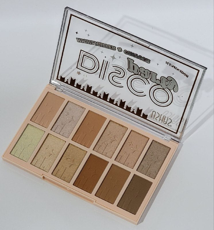 ILUMINADOR Y CONTORNO EN PALETA USHAS DISCO PARTY 30G
