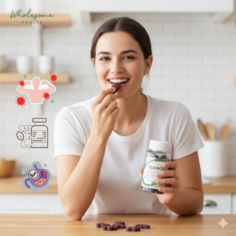 VITAMINAS EN GOMITAS SABOR A FRESA POTENCIA LA SALUD INMUNOLOGICA Y DIGESTIVA WHOLESOME 60UND