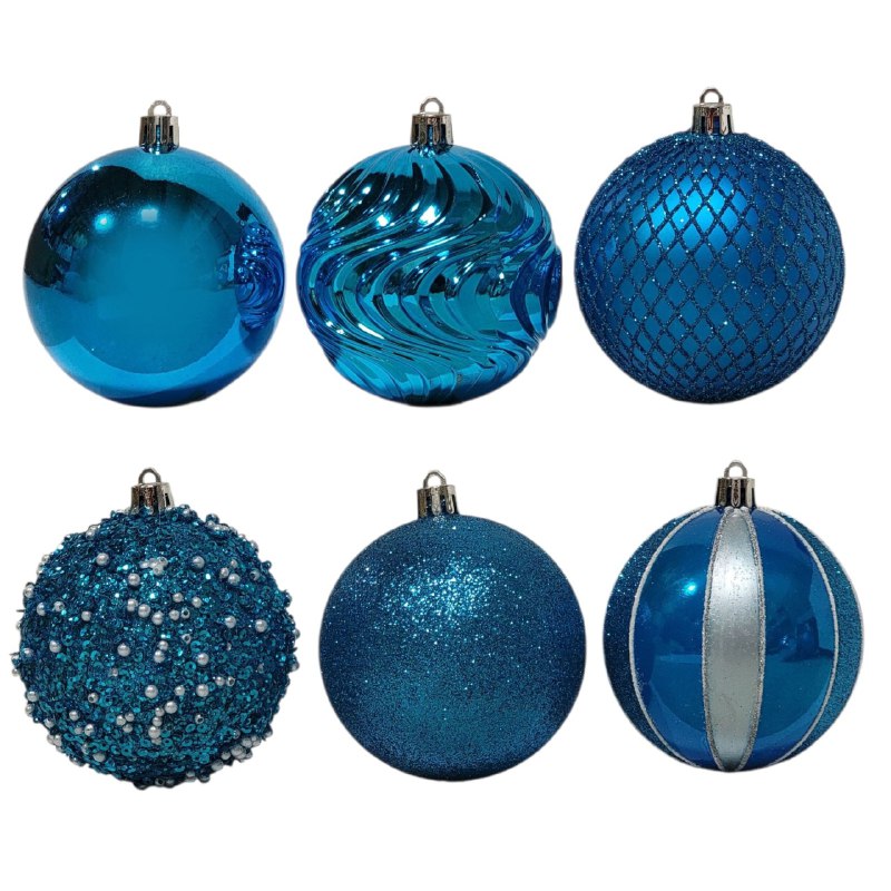 DECORACION ADORNO NAVIDEÑO PAQUETE DE 16 BOLAS DECORATIVAS 8CM 49x49x65, IDEALES PARA DARLE UN TOQUE UNICO A TU ARBOL DE NAVIDAD