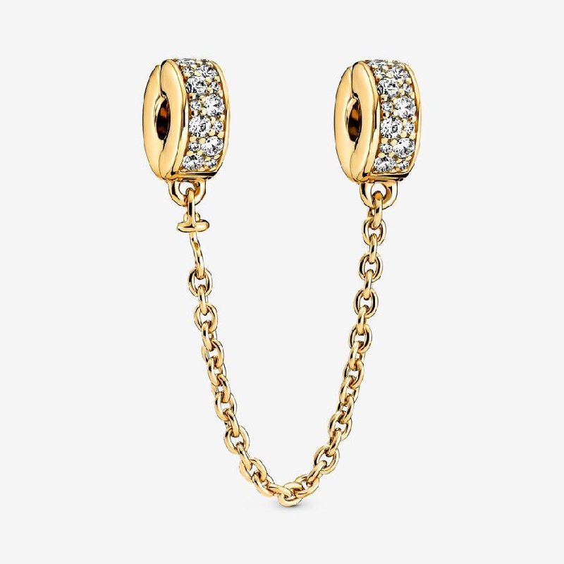 PCHARM4031 CADENA DE SEGURIDAD DORADA PANDORA PLATA 9.25