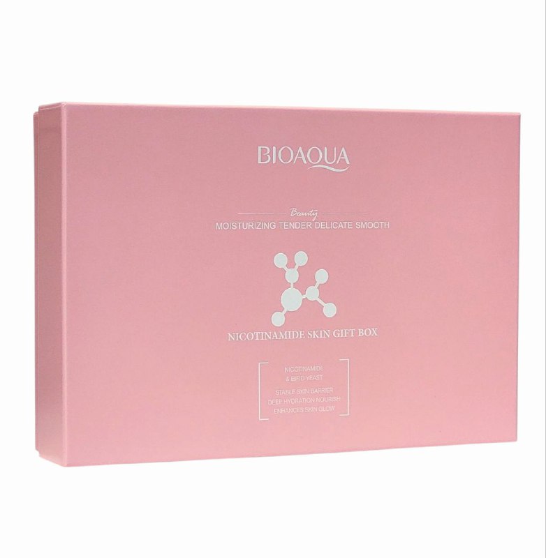 SET DE CUIDADO FACIAL DE NICOTINAMIDA DE 6 PIEZAS, EFECTO HIDRATANTE, TIERNA Y SUAVE EN LA PIEL BIOAQUA NICOTINAMIDE