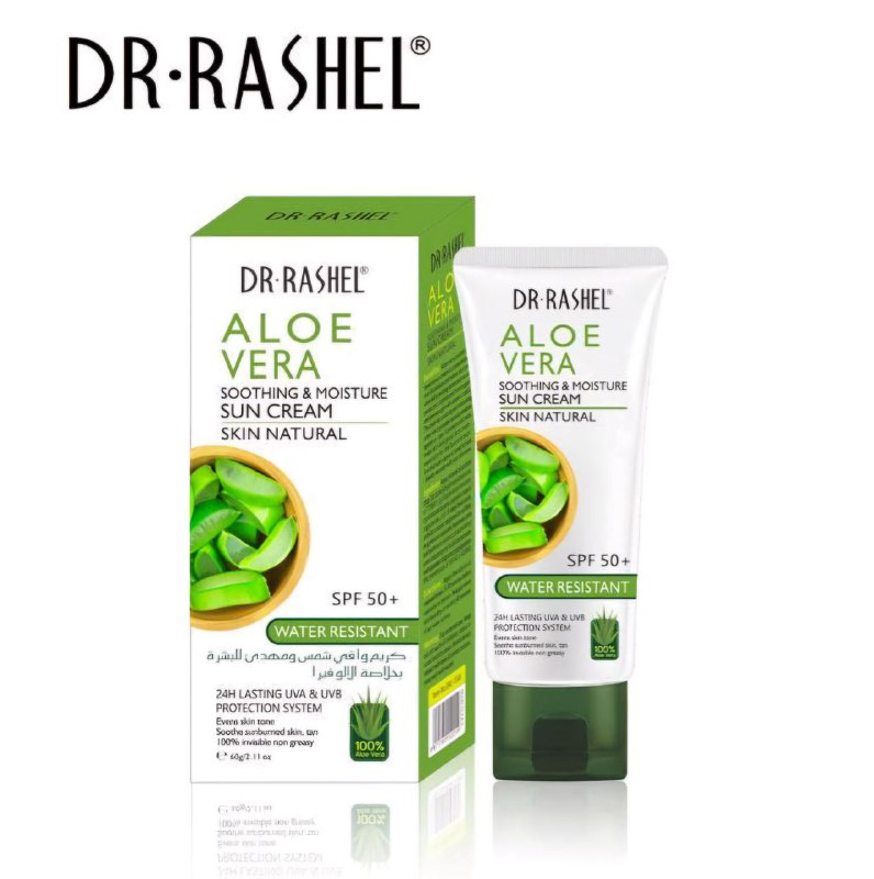 CREMA FACIAL Y PROTECTOR SOLAR CON EXTRACTO DE ALOE VERA DR RASHEL 60G