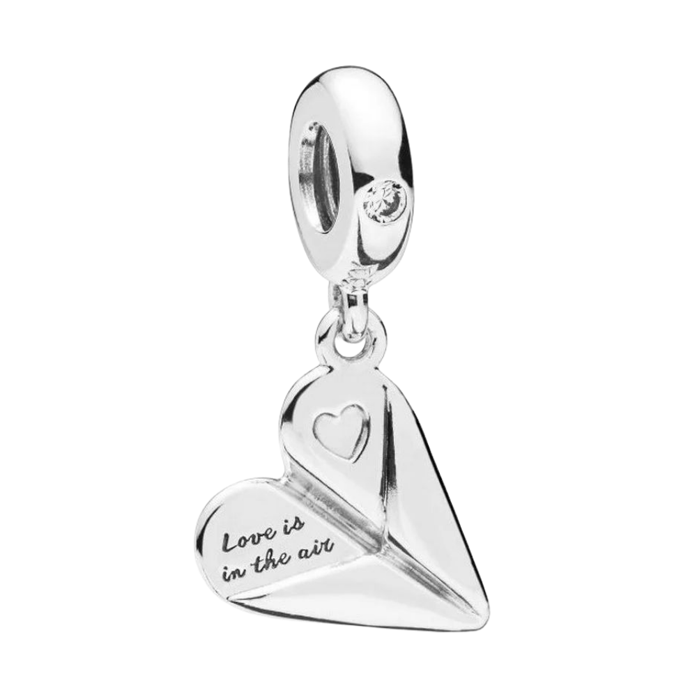 PCHARM1974 CORAZON COLGANTE CON MENSAJE (EL AMOR ESTA EN EL AIRE) AMOR SAN VALENTIN