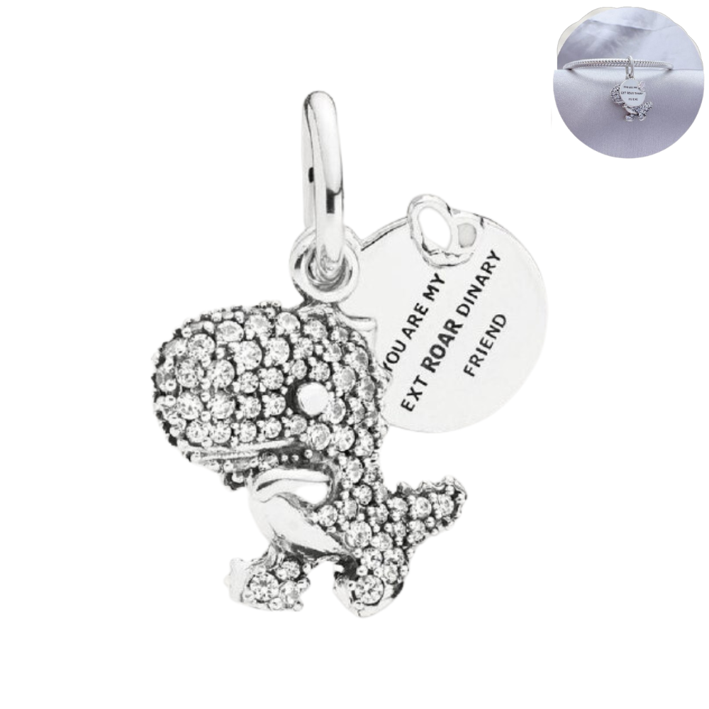 PCHARM1873 DINOSAURIO CON MENSAJE (ERES MI AMIGO EXTRAORDINARIO