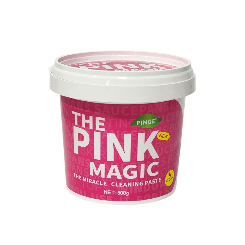 PASTA LIMPIADORA DUPE DE PINK STUFF 500G MILAGROSA QUE GARANTIZA LIMPIEZA PROFUNDA EN INTERIORES Y EXTERIORES MULTIUSOS, ELIMINANDO LA SUCIEDAD MAS DIFICIL FACILMENTE THE PINK MAGIC 500G
