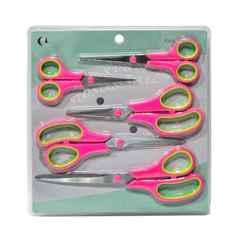 TIJERAS EN SET DE 5 PIEZAS MULTIFUNCIONALES DE ACERO INOXIDABLE