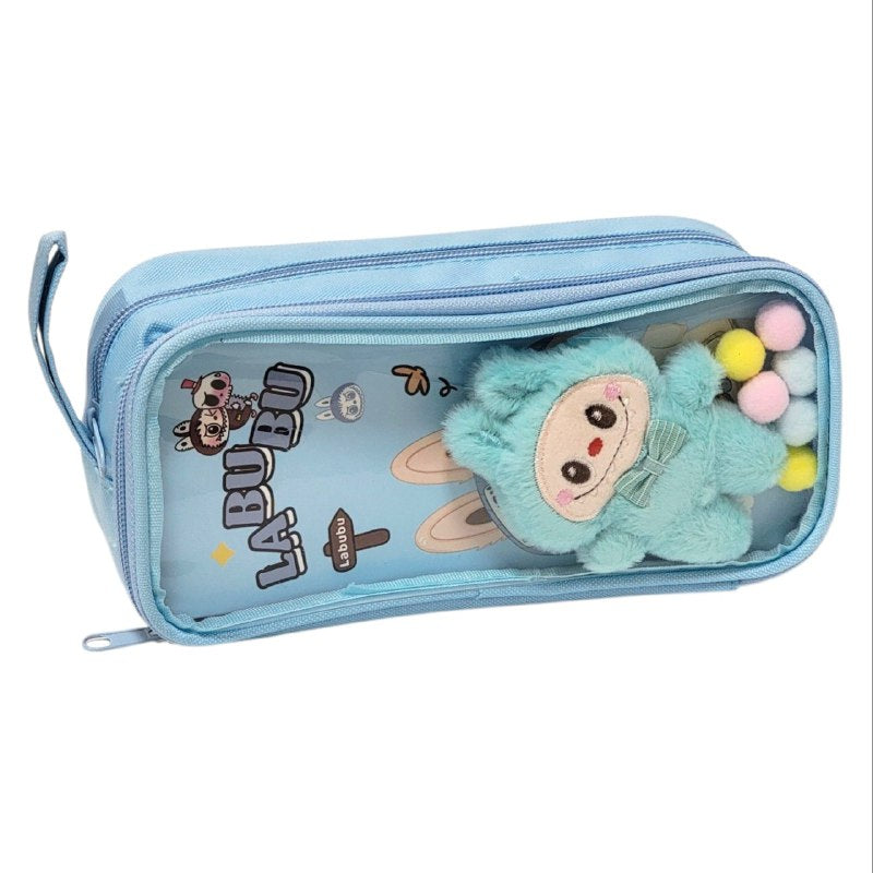 CARTUCHERA DE LABUBU QUE COMBINA ORGANIZACION IMPECABLE CON DISEÑO IRRESISTIBLE 3 COLORES