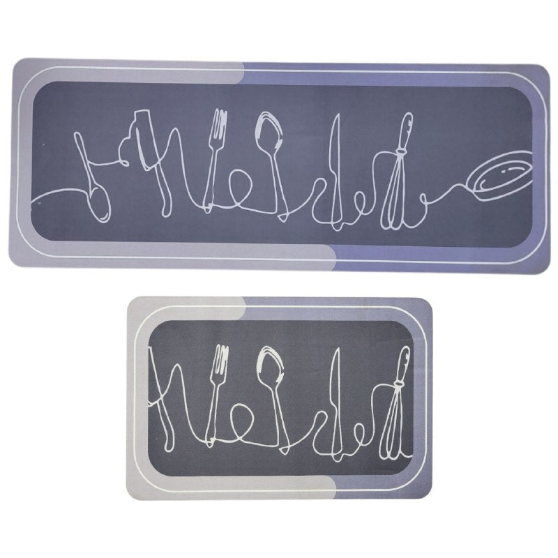 ALFOMBRA PARA SUELO ANTIDESLIZANTE DE 2 PIEZAS 98X38CM Y 58X38CM, IDEAL APRA ABSORBER EL AGUA Y SECAR RAPIDAMENTE JIAERMEI