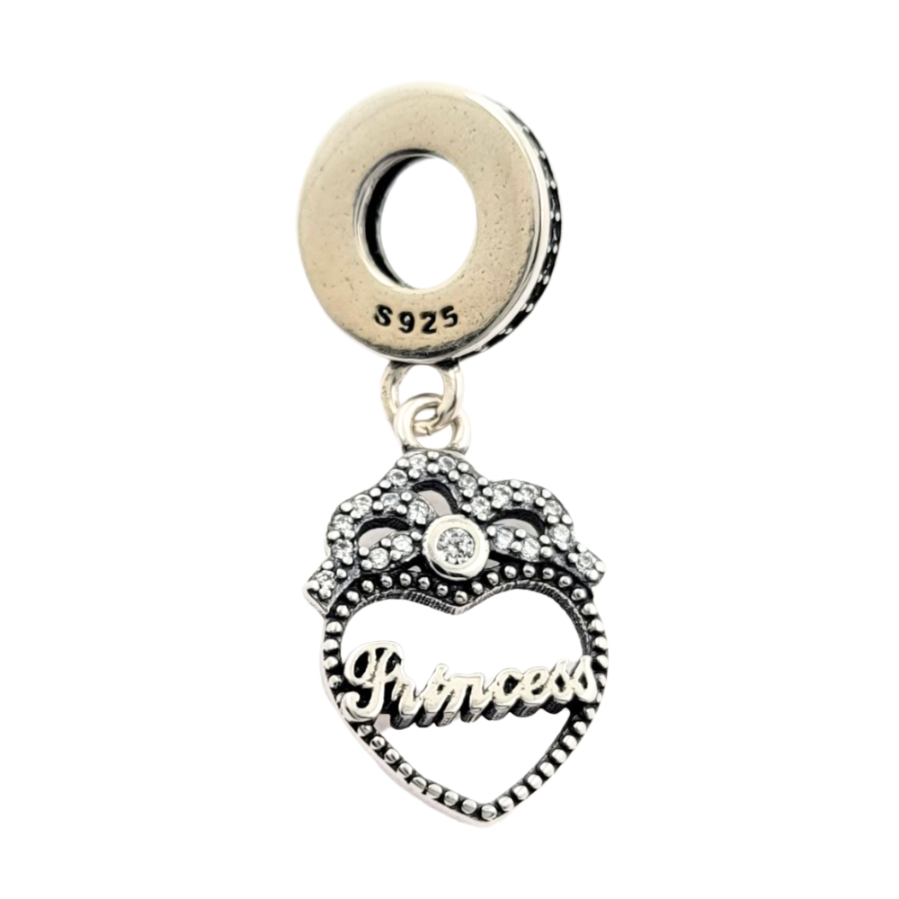 PCHARM1967 COLGANTE DE CORAZON MENSAJE (PRINCESA)