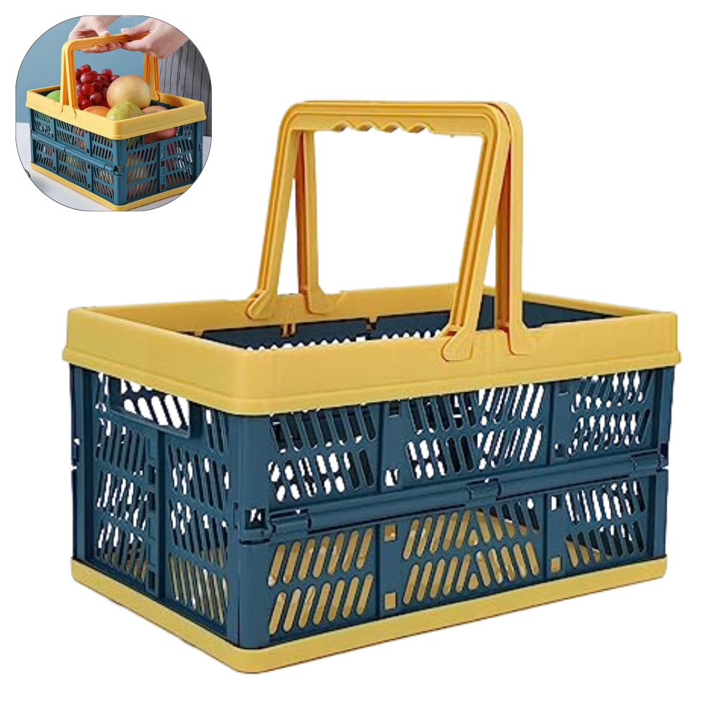 CANASTA ORGANIZADORA, CESTA PORTATIL MEDIANA CESTA MULTIUSOS