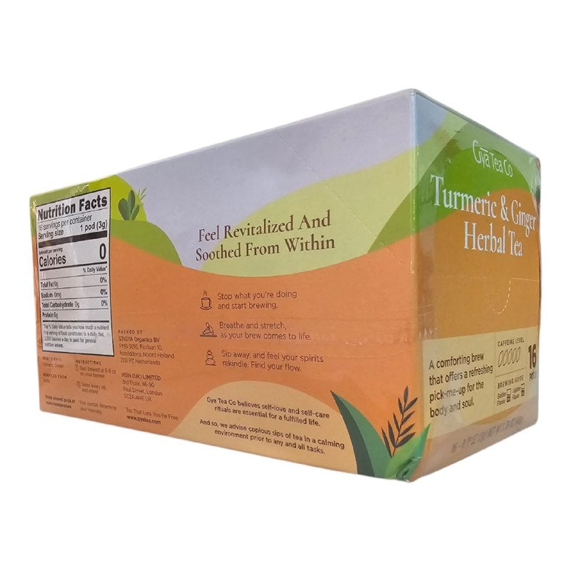 TE DE HIERBAS DE CURCUMA Y JENGIBRE EN CAPSULAS PARA CAFETERAS PARA LA DIGESTION GYA 16UND