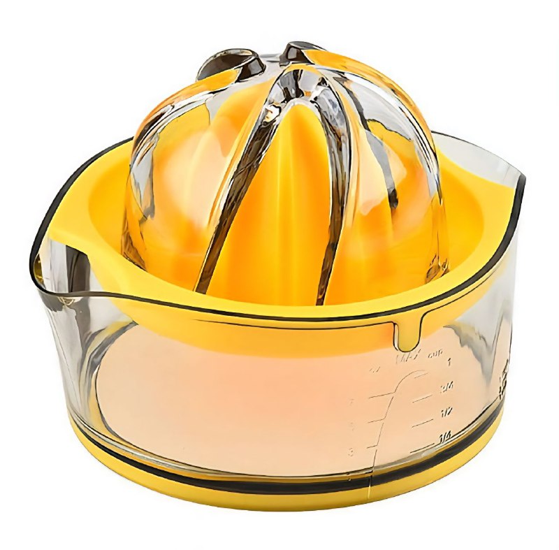 MAQUINA EXTRACTOR MANUAL DE JUEGOS CITRICOS DE PLASTICO CON CONTENEDOR FACIL DE LIMPIAR