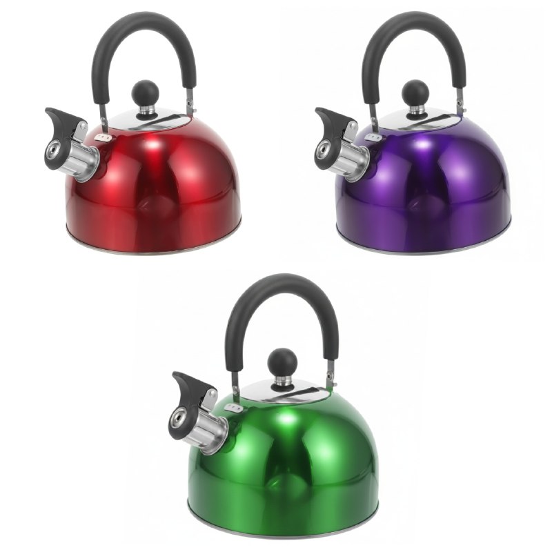 MAQUINA TETERA HERVIDOR DE AGUA CON SILVATO DE ACERO INOXIDABLE 2.5L, CALENTAMIENTO RAPIDO CRYSTAL CUISINE